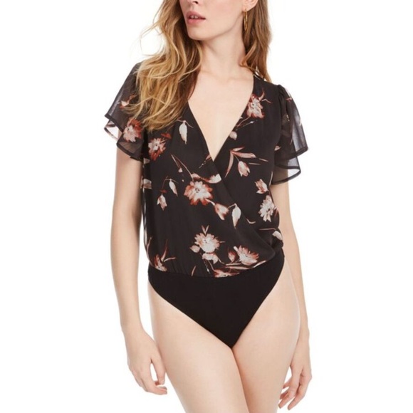 ASH & VIOLET Women’s Snap Closure V Neck Body Suit Top Size Large - Picture 2 of 13